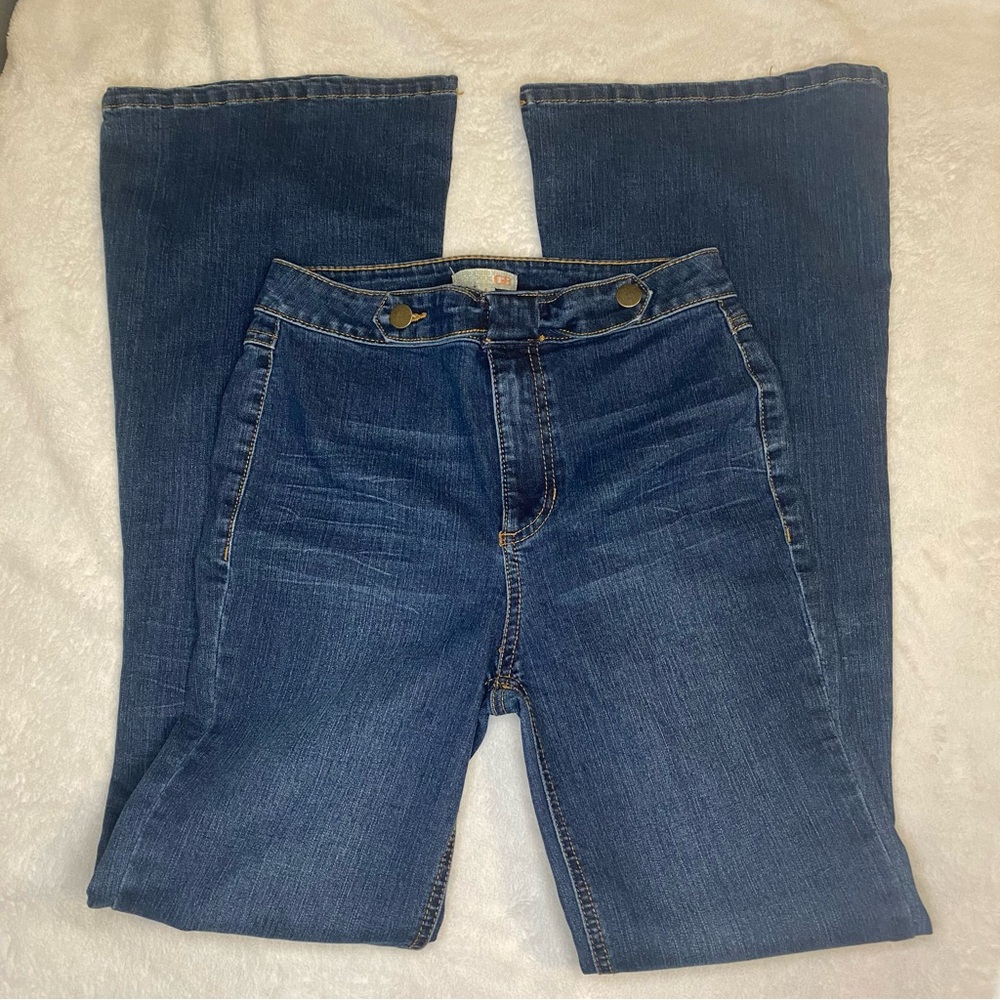 GB Blue Flare Wide Leg Jeans